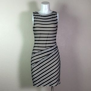 BAILEY 44 BLACK‎ & WHITE STRIPE SLEEVELESS DRESS